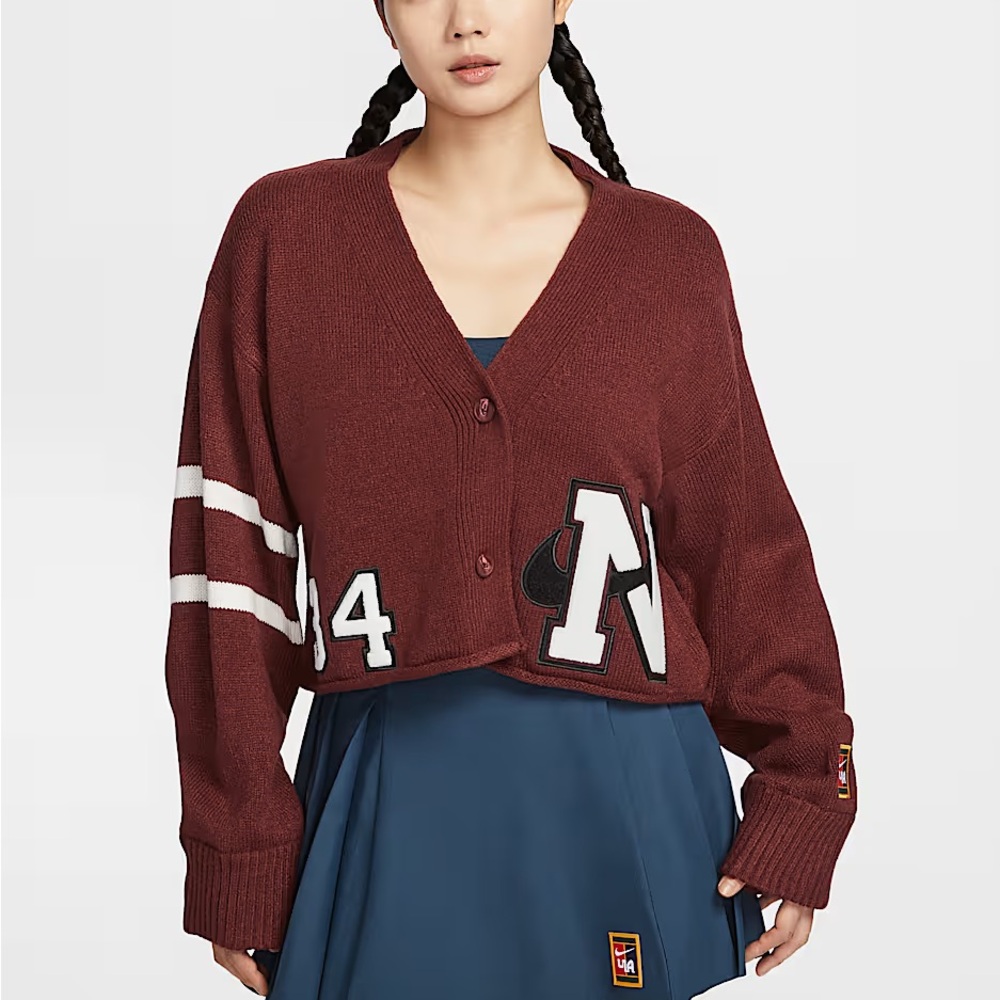 Nike Women's Dark Red Cardigan